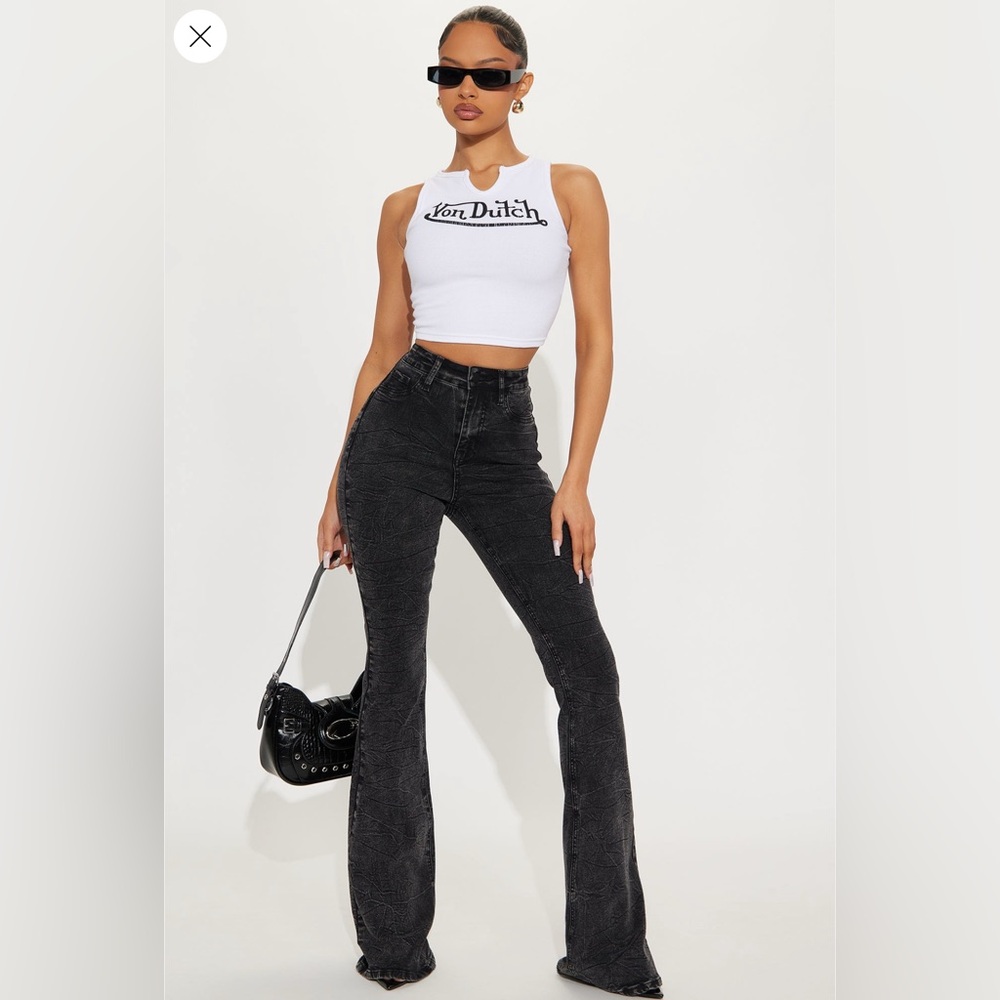 Women's Charcoal Flare Jeans